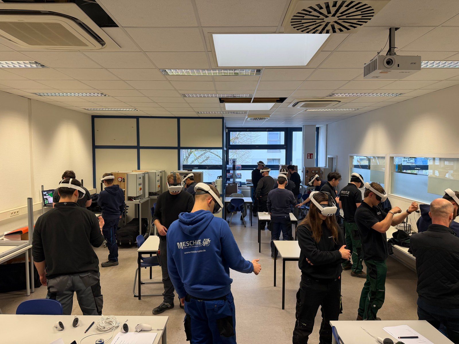 XR2ACH large-group VR test at the Bundesfachschule Kälte-Klima-Technik Leonberg